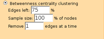 Betweenness centrality clustering